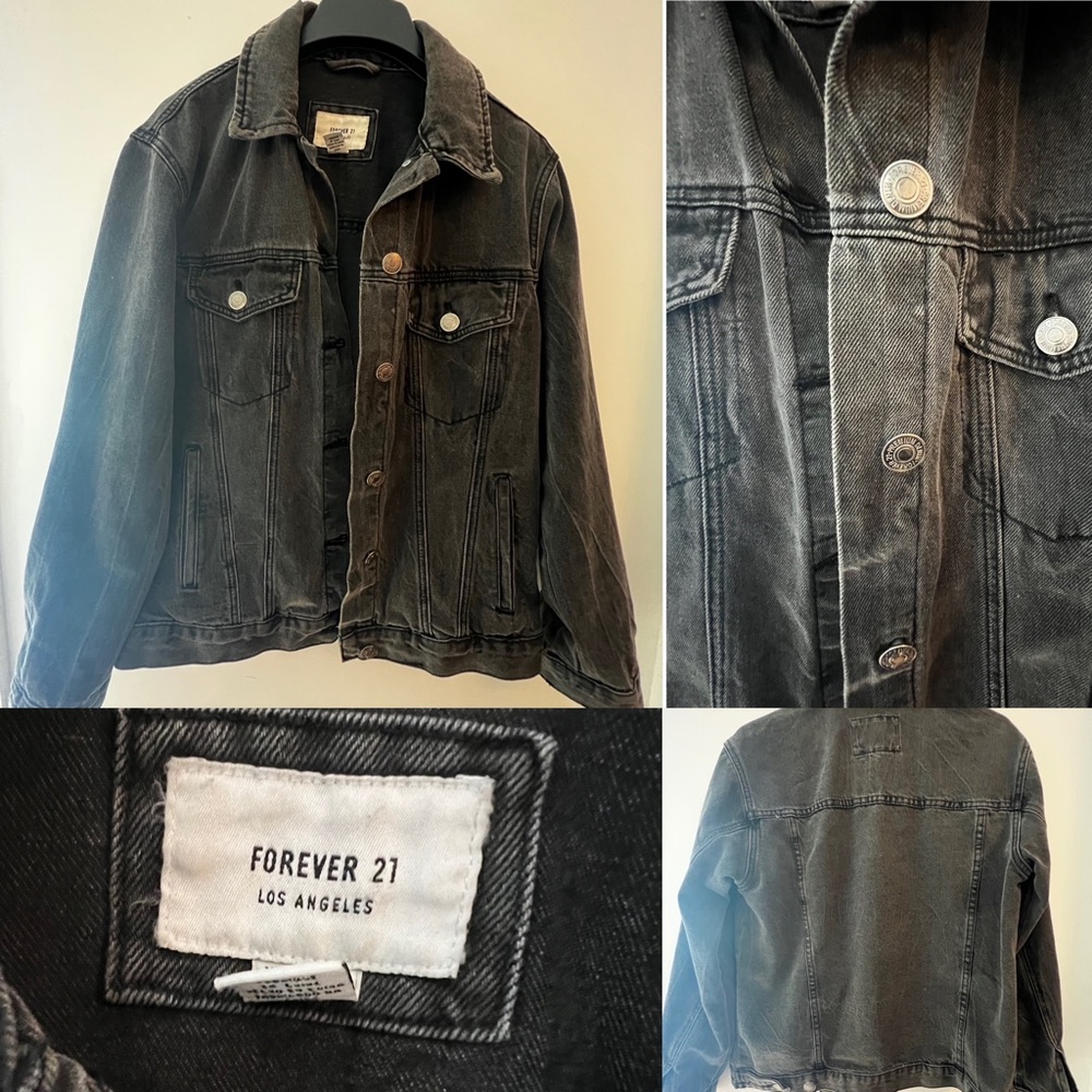 Black denim jacket